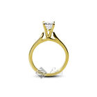 3.04ct F SI2 Round Natural Diamond 14k Yellow Gold Solitaire Engagement Ring