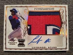 2020 Leaf Trinity XRC Luisangel Acuna Auto relic! Traded! Mets Prospect/Rookie!