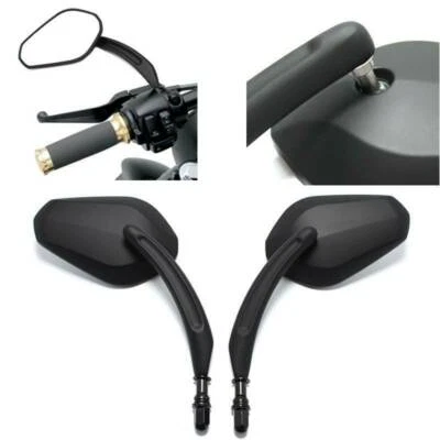 Espelhos laterais pretos de motocicleta para Harley Davidson Street Glide Road King Glide D - Imagem 1 de 4