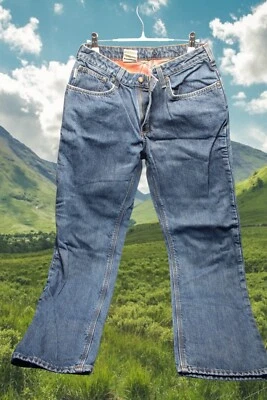 WOMENS 8 x 32 - Carhartt flannel lined Denim Jean Pants - Image 1 of 4