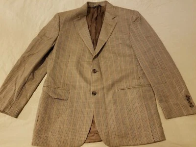 Mens Brooks Brothers Wool Sports Jacket Blazer 42R Khaki - Image 1 of 4