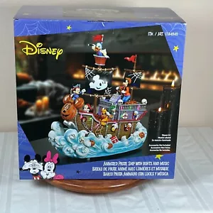 Disney Halloween animiertes Piratenschiff Lichter Musik Mickey Mouse Costco Goofy NEU - Bild 1 von 6