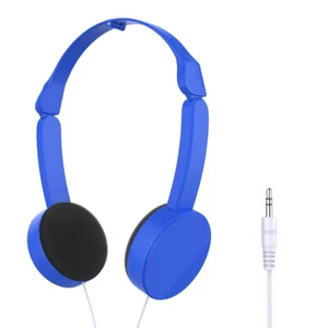 Wired 3.5mm Headphone Foldable Lightweight Waterproof Headset HIFI Stereo Sound - Picture 1 of 18