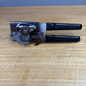 VTG SWING-A-WAY Swing Away Manual Can Bottle Opener Handheld Utensil Black - Picture 1 of 5