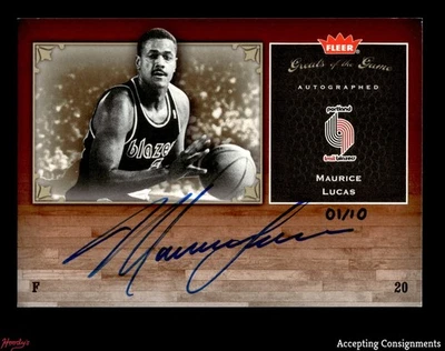 2005-06 Greats of the Game Autographs Gold #GGML Maurice Lucas AUTO 01/10 - Image 1 of 2