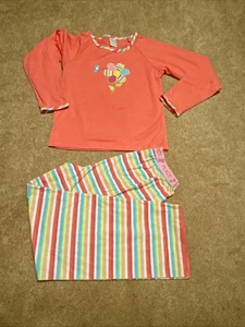 Kinder Place Large 2-teiliges Pyjama Set Langarmshirt lang gestreift Hose rosa - Bild 1 von 13