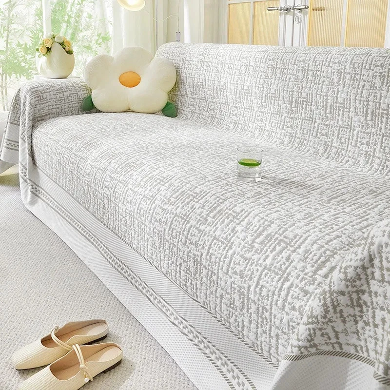 Summer Cooling Ice Silk Sofa Towel Multifunction Sofa Blanket Universal Cushion - Image 1 of 4