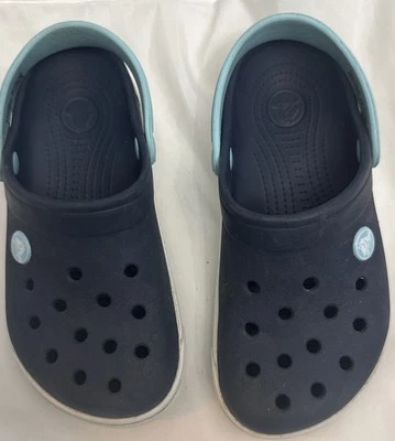 Zuecos cómodos Crocs originales azul marino/verde azulado/blanco - niño talla 12/13 Foto 1 de 4