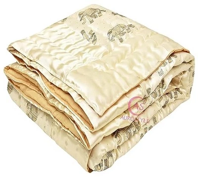 Handmade Silk Cotton Soft Jaipuri Razai Double Bed Quilt Ac Blanket 85X10 inches - Image 1 of 4