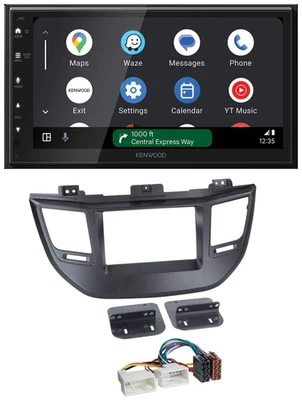 Kenwood DAB Bluetooth USB MP3 2DIN Autoradio für Hyundai Tucson ab 15 schwarz - Bild 1 von 4