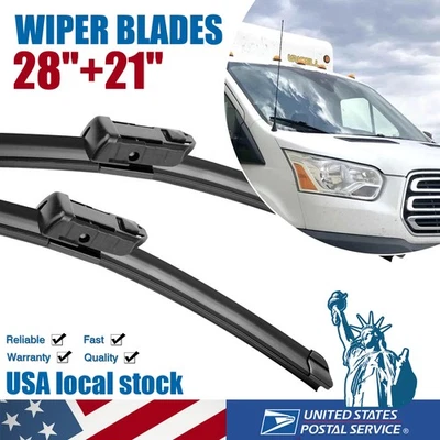 28" 21" Front Windshield Wiper Blade Fit for 2022-2015 Ford Transit-350 Top Lock - Image 1 of 4