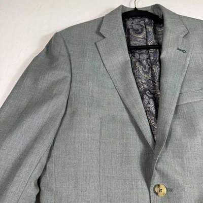 Jos. A. Blazer Colección Bank 1905 40R Gris Lana con Cachemira 2 Botones Ajuste Clásico Foto 1 de 4