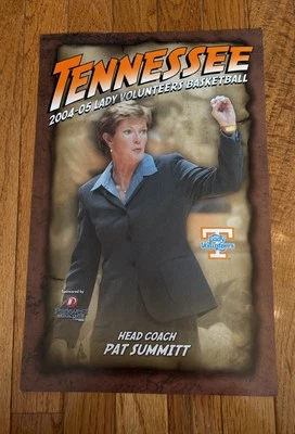 2004-05 Tennessee Lady Vols Basketball Pat Summitt 17”x11” Souvenir Game Poster - Image 1 of 4