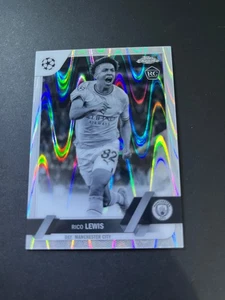 2022-23 Topps Chrome UEFA Rico Lewis Black And White Raywave Refractor Rookie RC - Bild 1 von 6