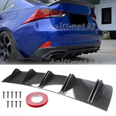 For Lexus IS300 IS200 Rear Bumper Diffuser Shark 5-Fins Spoiler Lip Splitter Foto 1 de 4