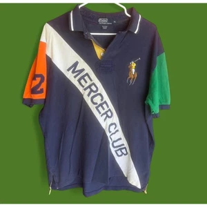 Polo Ralph Lauren Mercer Club Color Block Rugby Shirt Uomo XL Big Pony - Foto 1 di 4