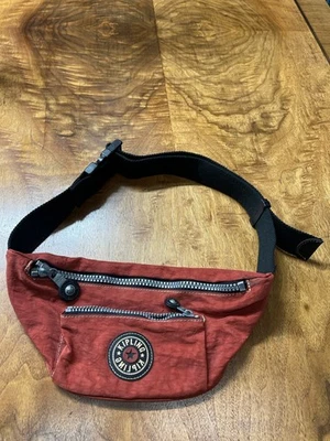 De Colección Y2k Kipling Pria Cintura Pack Riñonera Naranja Quemado Cinturón Bolsa Dinero Foto 1 de 4