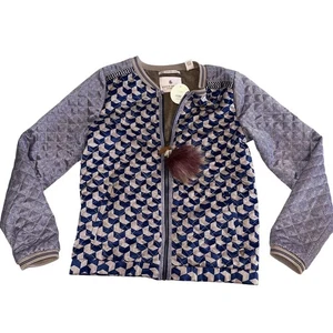 Neu mit Etikett Scotch R'Belle Oh Baby! Bedruckte Jacke Silky Feel blau bedruckt Mädchen 12 - Bild 1 von 10