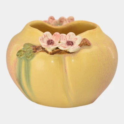 Ephraim Faience 2025 Hand Made Pottery Miniature Peach Blossom Vase - Image 1 of 4