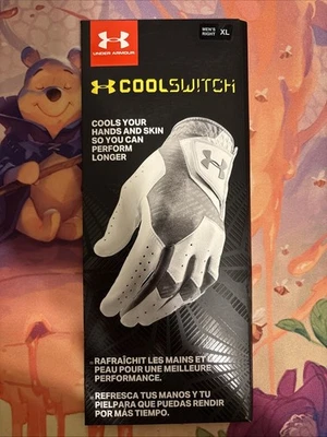Under Armour CoolSwitch Golf Glove goes on Right hand for LH golfer Pick Size - Image 1 of 2
