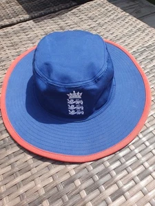England Admiral Blue One Day Vintage Cricket Hat Size Large - Imagen 1 de 7