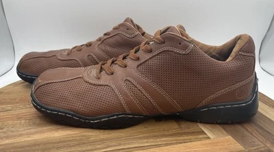 Rockport Men’s Shoes Lace Up Sneaker Brown Leather Size 10.5 No Sole Square Toe - Image 1 of 4