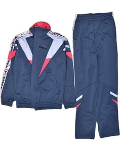 DIADORA Womens Full Tracksuit EU 36 Small Navy Blue Colourblock Polyester AI79 - Picture 1 of 7