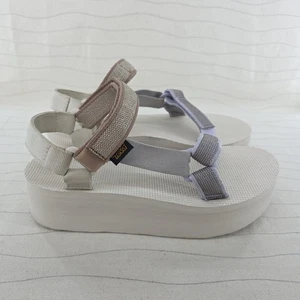 Teva Women Flatform Universal Karina Macaroon Mult Platform Sandals 1125652 Sz 8 - Picture 1 of 12