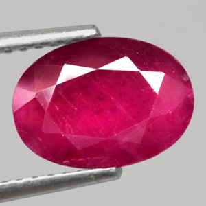 2.38Ct. Natural Gemstone Ruby Pinkish Red Oval Unheated Tanzania Ravishing - Picture 1 of 7