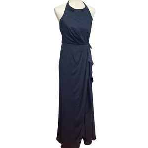 New Womens Size 6 White by Vera Wang Navy Blue Sleeveless Maxi Formal Dress - Picture 1 of 8