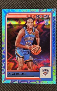 ⚡ 2023-24 NBA Hoops CASON WALLACE RC 🔥 Teal Laser Holo Explosion SSP Rookie  - Picture 1 of 10