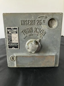 Coin Operated Hotel Welcome Meter Vintage Timer Hotel Vibrating Mattress No-Key - Picture 1 of 7