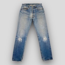 VINTAGE 80s Levis 501 Red Tab Jeans USA Button Fly Denim Non Selvedge