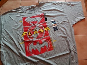 Men's Big & Tall Flash T-Shirt Gray w/Red Graphic 2XL 50-52 Cotton 90% Poly 10% - Picture 1 of 29