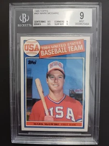 1985 topps mark mcgwire 401 BGS 9 0.5 AWAY FROM 9.5 - Picture 1 of 1