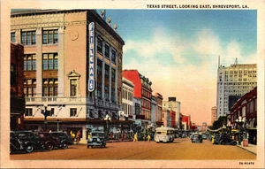 POSTAL DE LINO SHREVEPORT, LOUISIANA - OCUPADA CALLE TEXAS - CURTEICH DE COLECCIÓN - Imagen 1 de 2