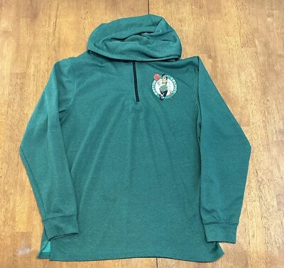 Boston Celtics Athletic 1/4 Zip Warmup Hoodie NBA UNK Medium - Image 1 of 4