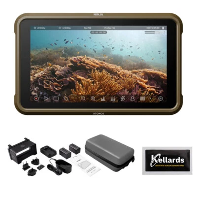 Atomos Ninja 5.2" 4K HDMI Recording Monitor with Accessory Kit & Wipes Bundle - Image 1 of 4