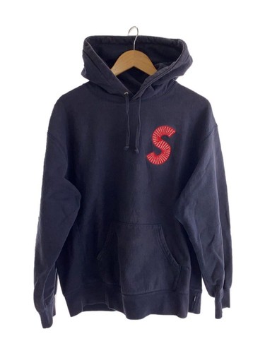 Felpa Supreme con cappuccio 20AW S logo L cotone navy usata