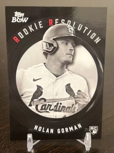 2023 Topps Black & White Rookie Resolution Nolan Gorman RC #RR9 Cardinals - Picture 1 of 2