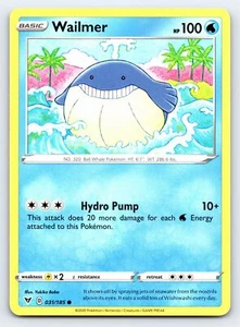 Wailmer 031/185 Common Vivid Voltage Pokemon Card - NM Near Mint - Picture 1 of 5