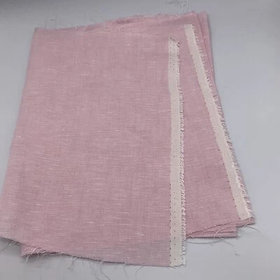 100% Irish Linen craft sample Aran Light Pink 150cm x 20cm approx AN7705 - Image 1 of 4