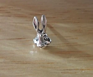 ÚNICO Pendiente de Tachuela Cara de Conejo de Pascua de 9x9 mm de Plata Esterlina - Imagen 1 de 3