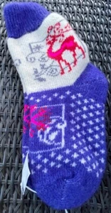 Women's socks, Wool 100%, warm, print Birds, Size 8 - Picture 1 of 4
