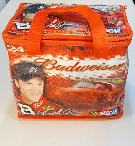 2005 Dale Earnhardt Jr. NASCAR Racing 24 Can Budweiser Ad Zipper Cooler 10”X 12” Cover