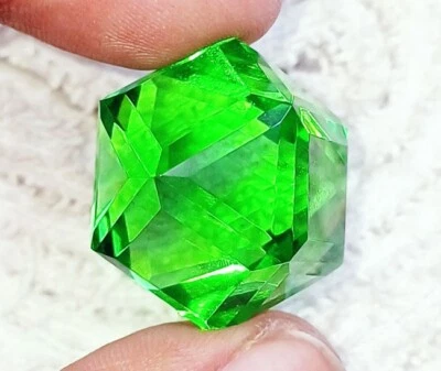 Green Topaz Fancy Shape Loose Gemstone 48.00 Ct Certified With Free Gift - Image 1 of 4