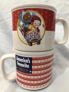 2 Campbell's Soup Mugs 1998 Americas Favorite 2002 U.S. Olympic Bobsledder - Picture 1 of 18