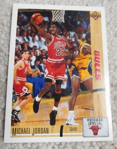 Tarjeta 1991-92 Upper Deck #44 Michael Jordan Salón de la fama Chicago Bulls UNC Tar Heels Ex-NM - Imagen 1 de 2