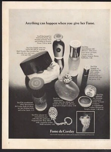 Vintage advertising print ad Fashion Perfume anything can happen Give FAME 1967 - Picture 1 of 1