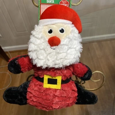 Multipet Brand New Textured/soft Pet Toy Squeaker Santa -12” - Image 1 of 4